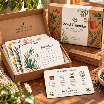 2027 Eco-Friendly, Plantable “Eternal” Seed Calendar