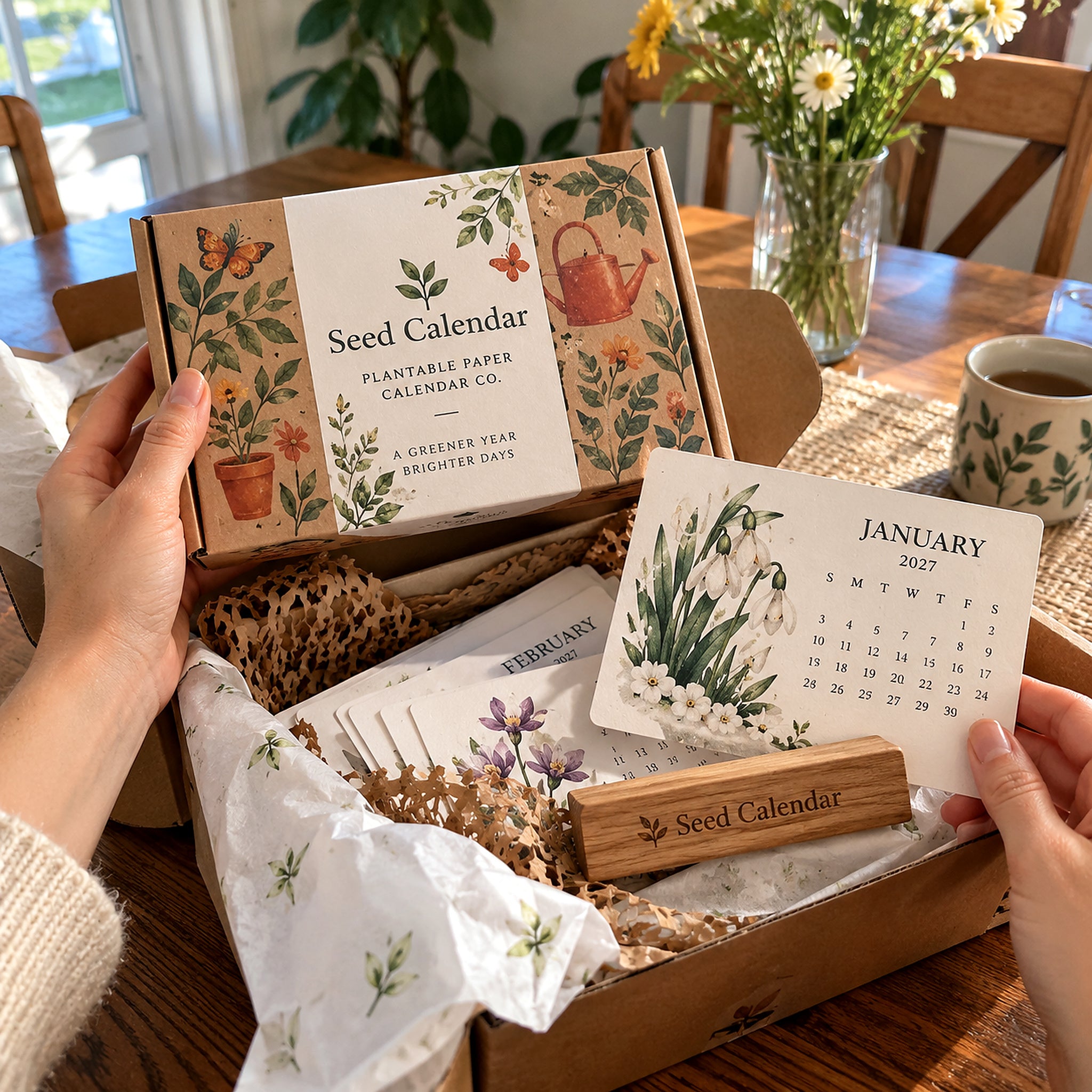Unboxing the 2027 Seed Calendar at home