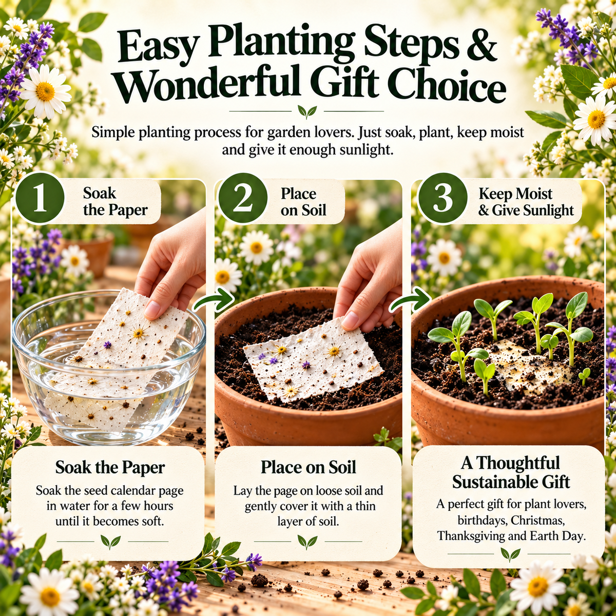 2027 Eco-Friendly, Plantable “Eternal” Seed Calendar