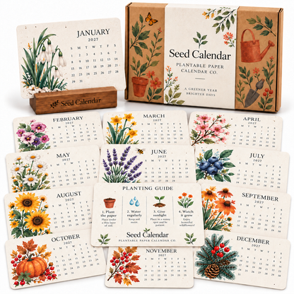 2027 Eco-Friendly, Plantable “Eternal” Seed Calendar